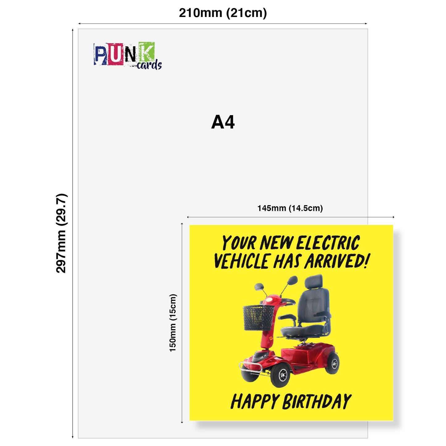 Your New Electric Vehicle Has Arrived!" Birthday Card