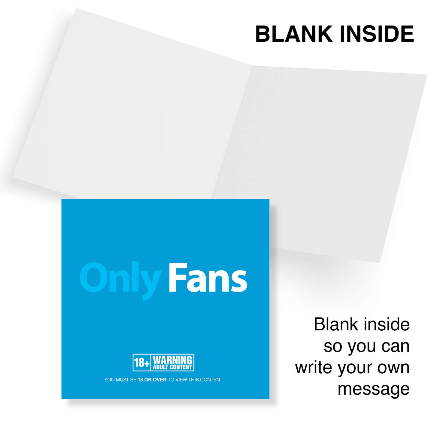 OnlyFans Parody – Basic Blue Birthday Card