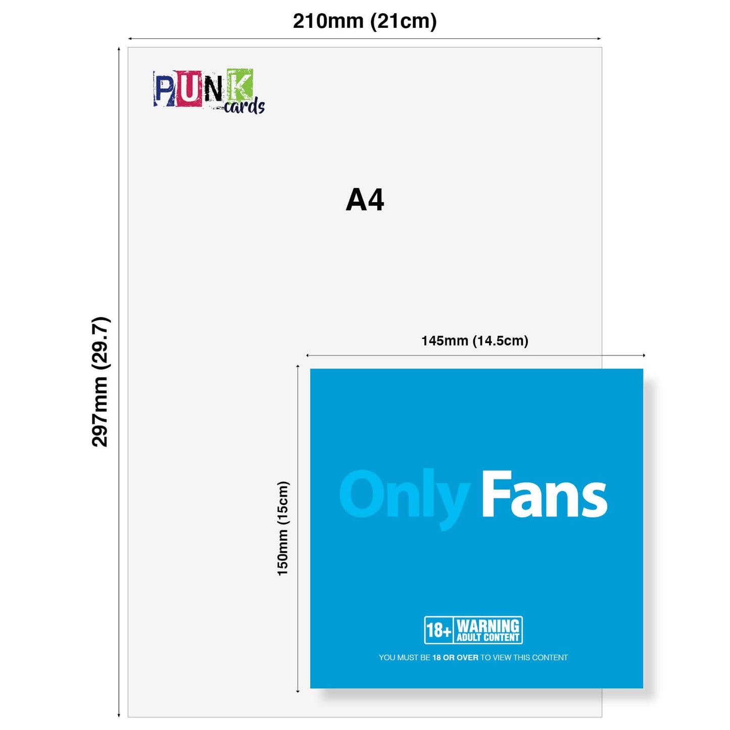 OnlyFans Parody – Basic Blue Birthday Card
