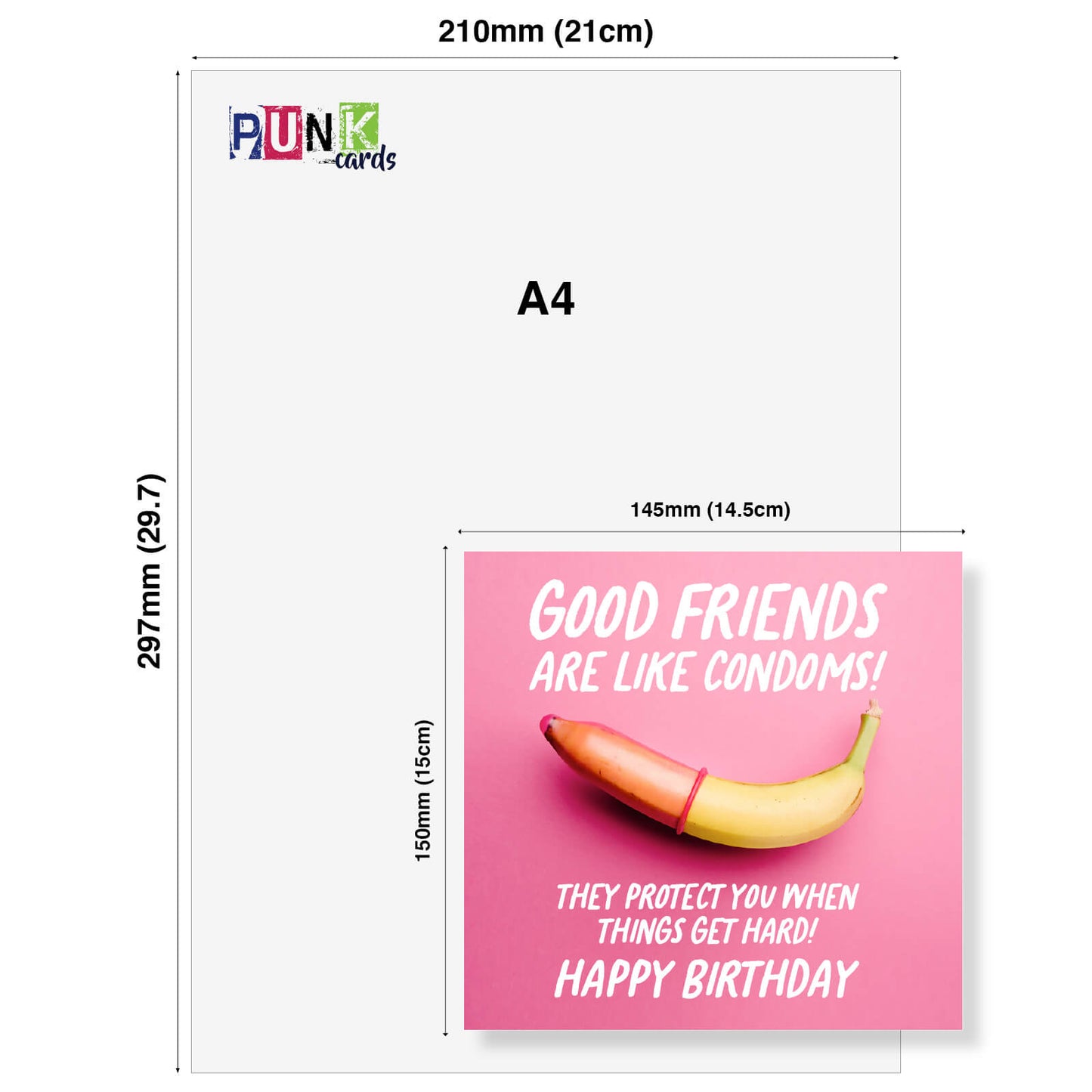 Good Friends Are Like Condoms – Cheeky Birthday Card