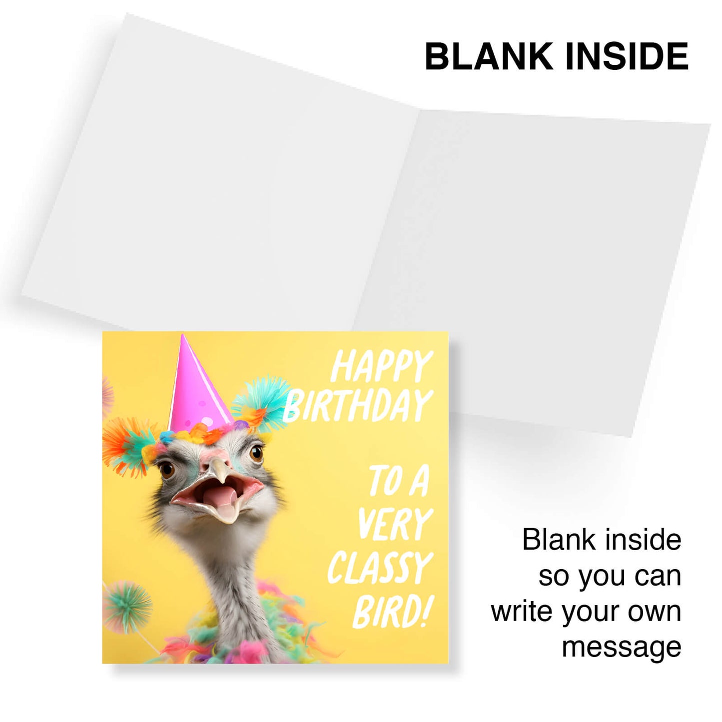Classy Bird Ostrich – Funny Animal Birthday Card