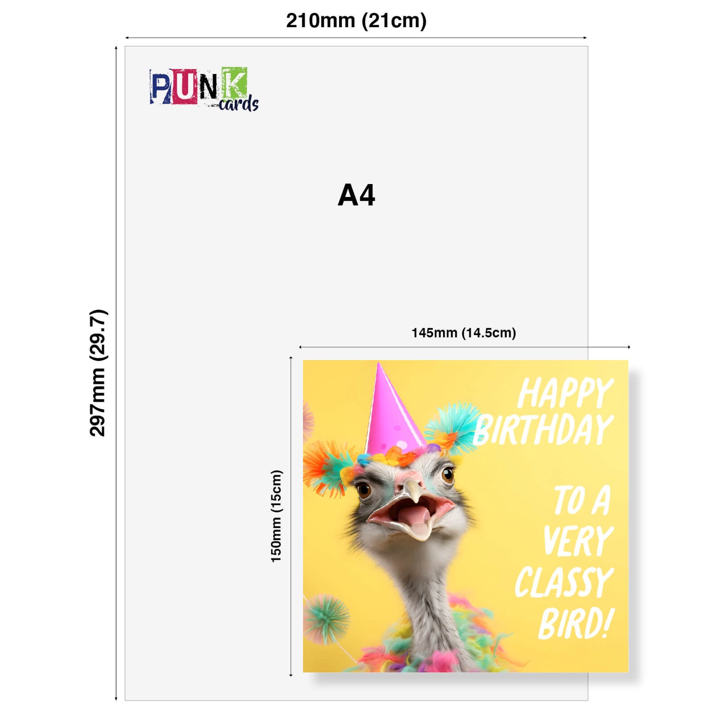 Classy Bird Ostrich – Funny Animal Birthday Card
