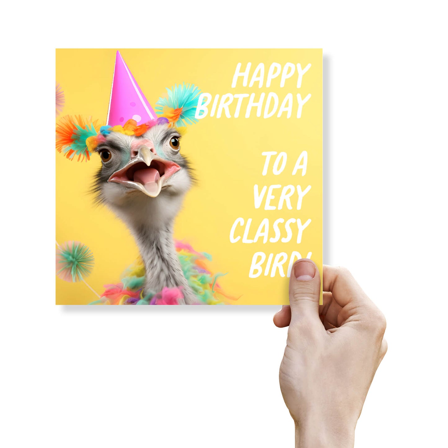 Classy Bird Ostrich – Funny Animal Birthday Card
