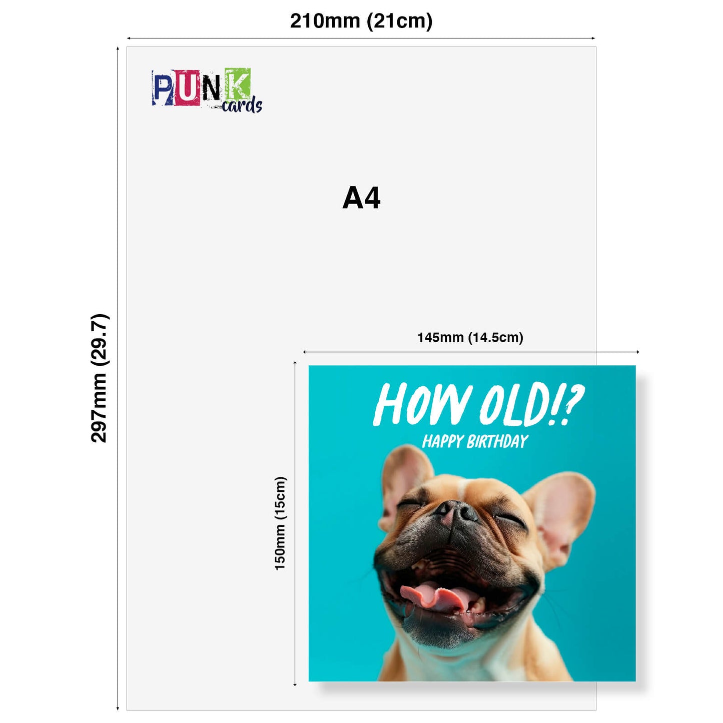 How Old!? – French Bulldog Birthday Card