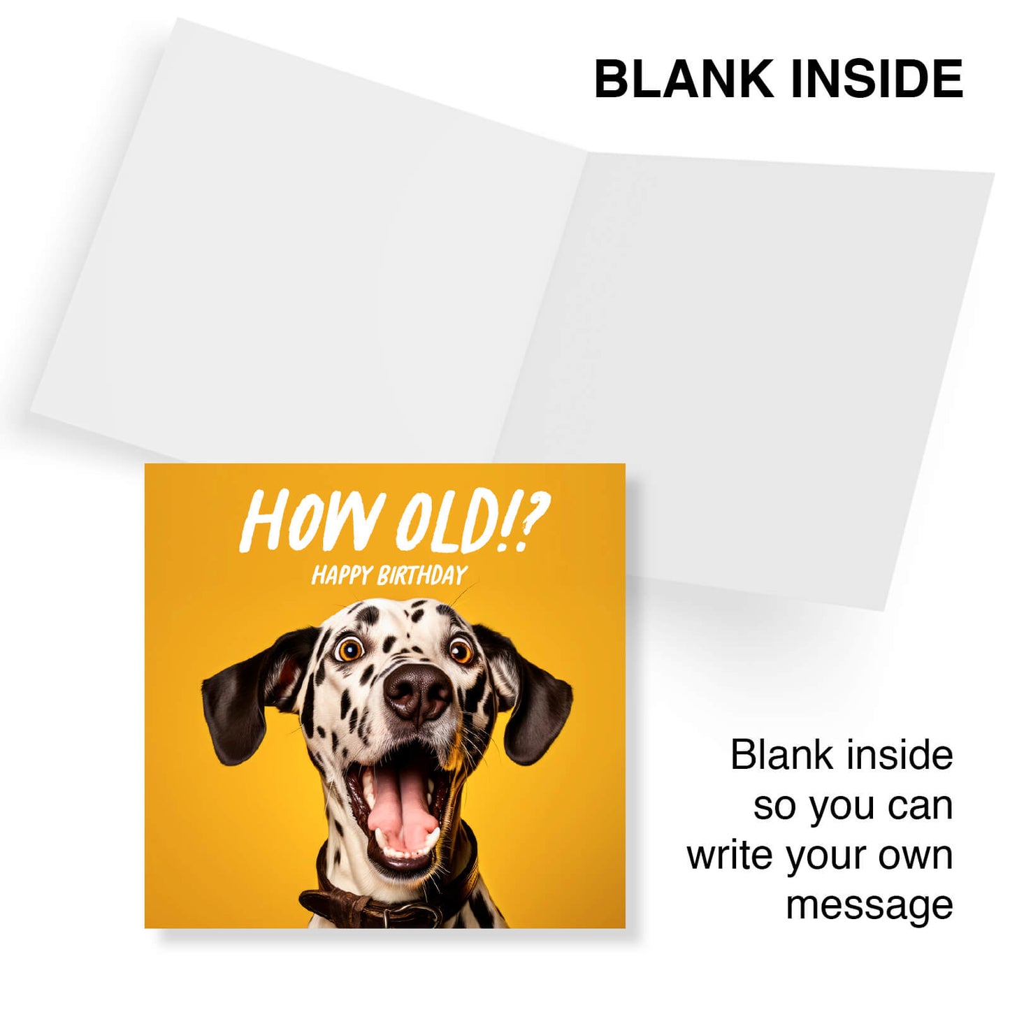 How Old!? – Dalmatian Birthday Card