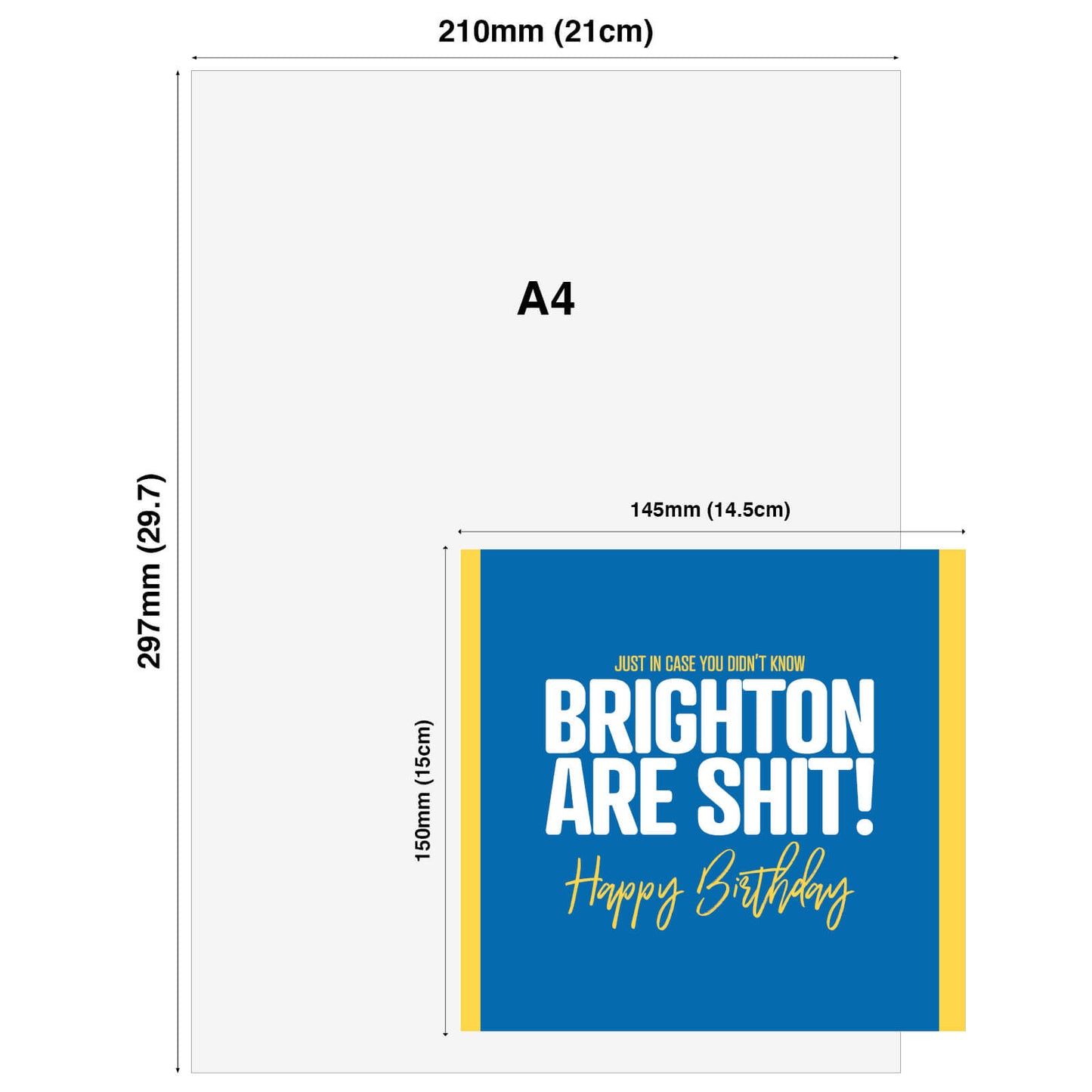 Brighton Are Shit - Funny Birthday Card