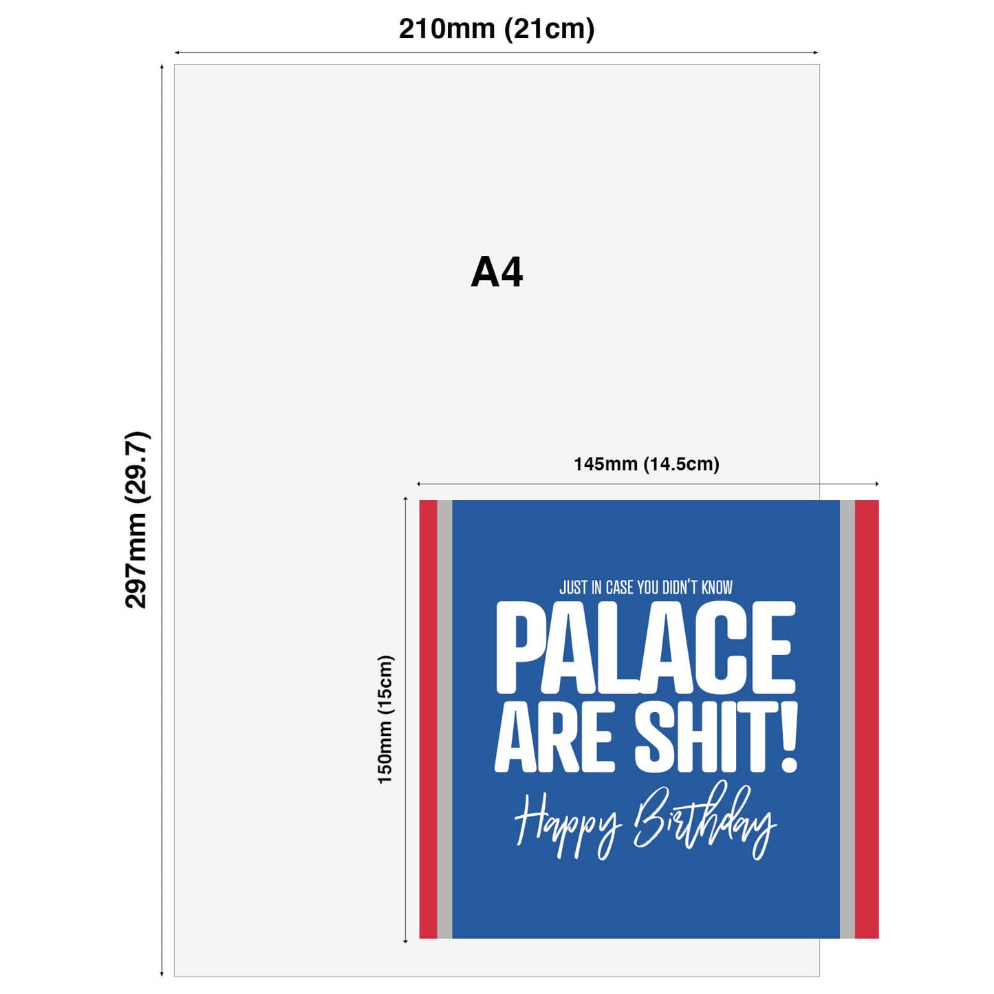 Palace Are Shit – Funny Football Birthday Card