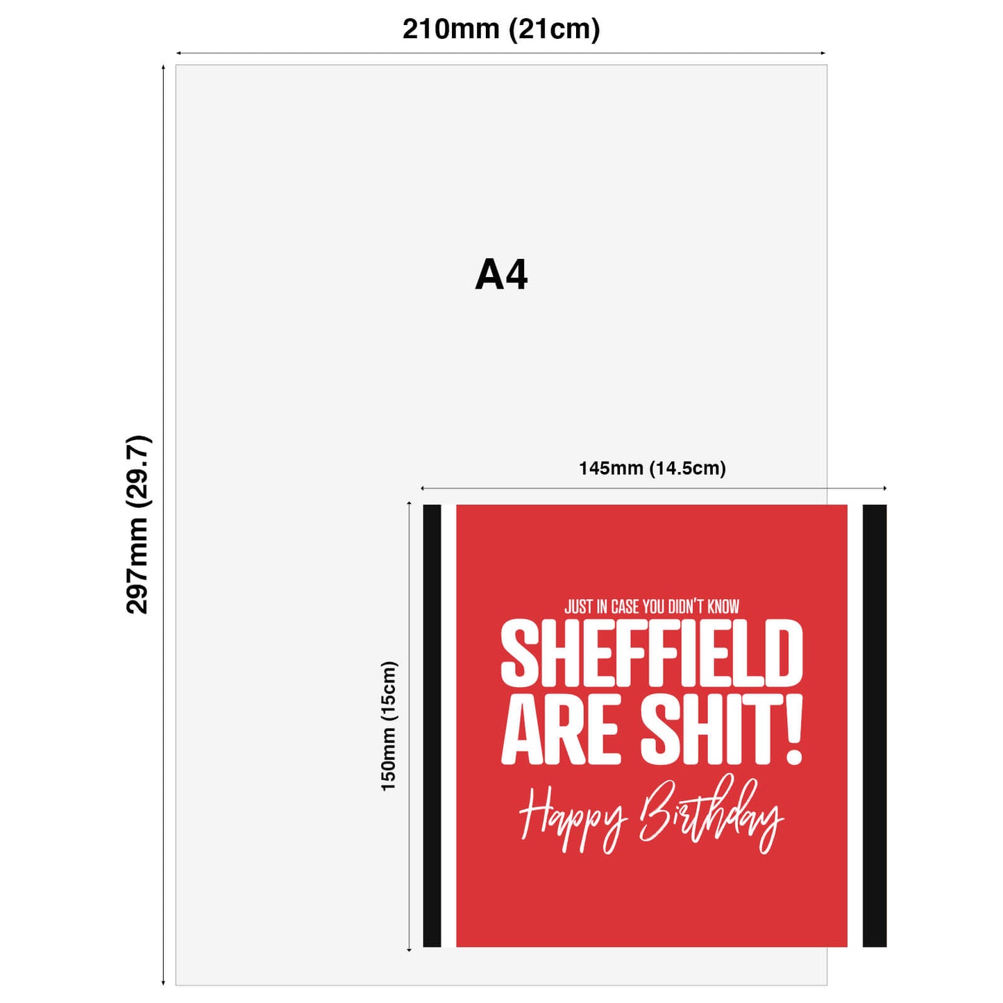 Sheffield Are Shit – Funny Football Birthday Card