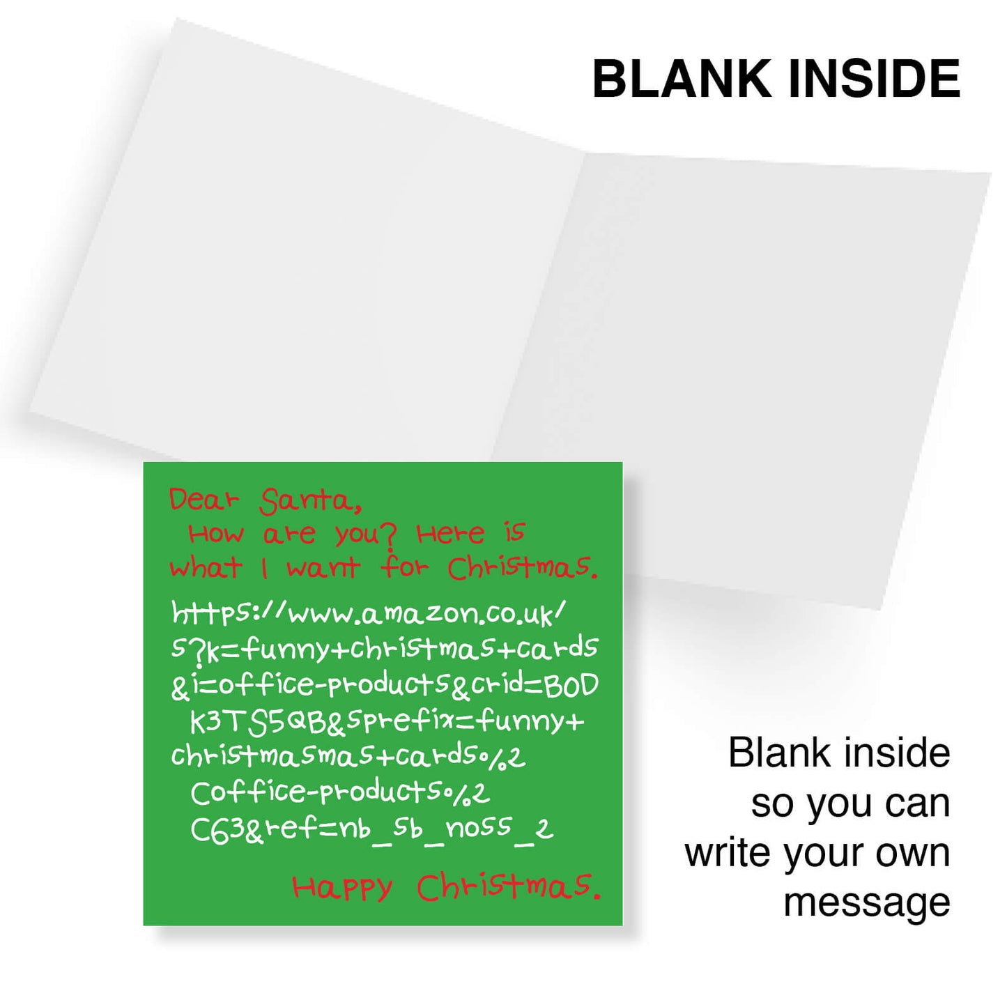 "Dear Santa... Here's What I Want" - Funny Amazon Christmas Card