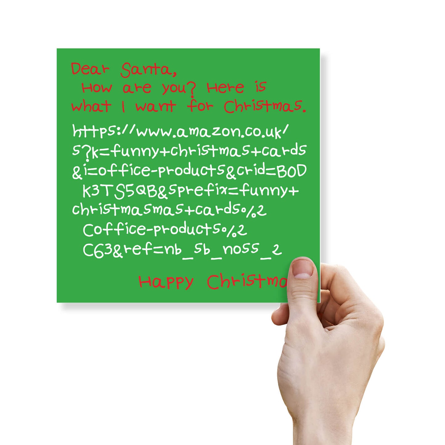 "Dear Santa... Here's What I Want" - Funny Amazon Christmas Card