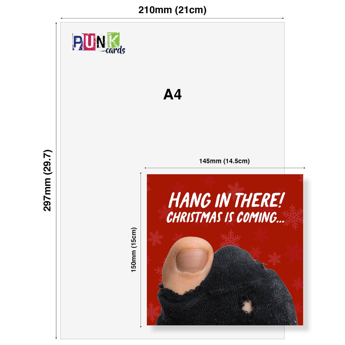 "Hang in There – Christmas is Coming..." - Funny Sock Card