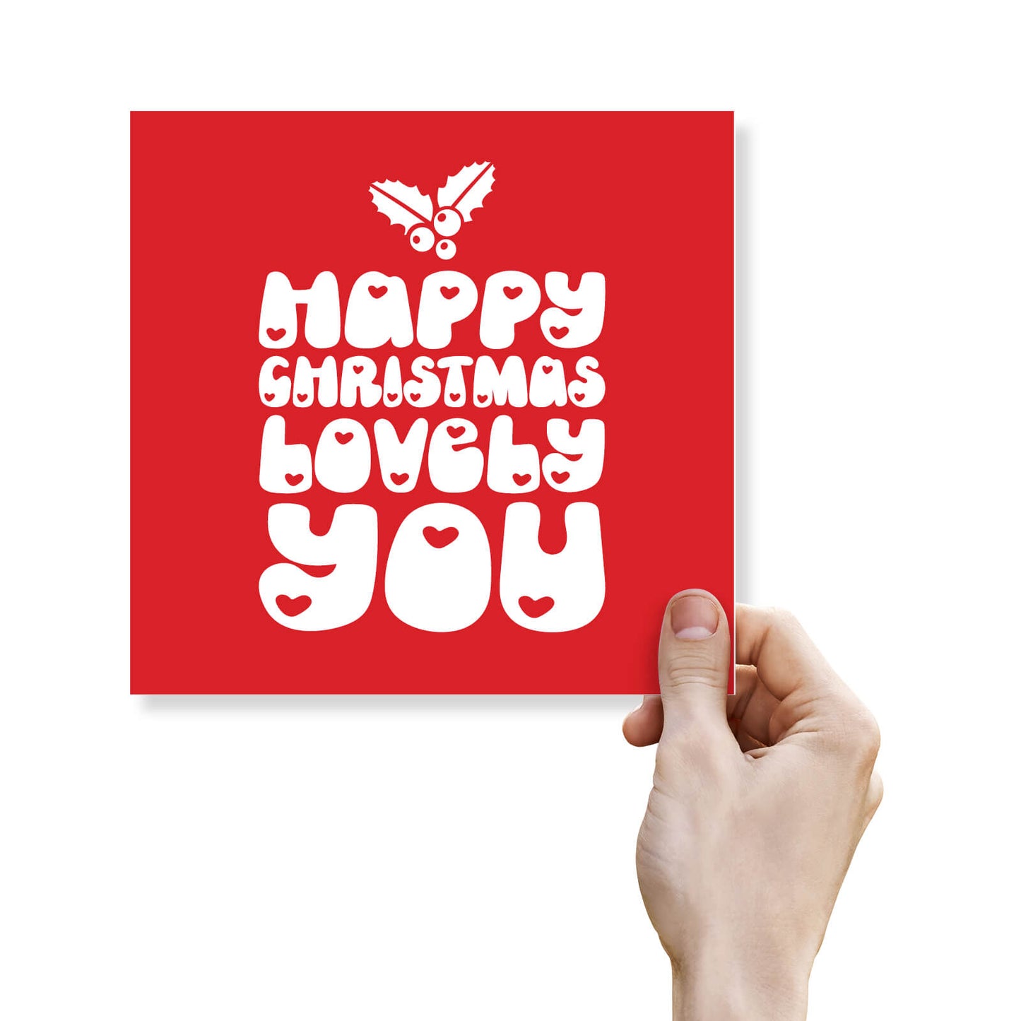 "Happy Christmas Lovely You" Retro Heart Card