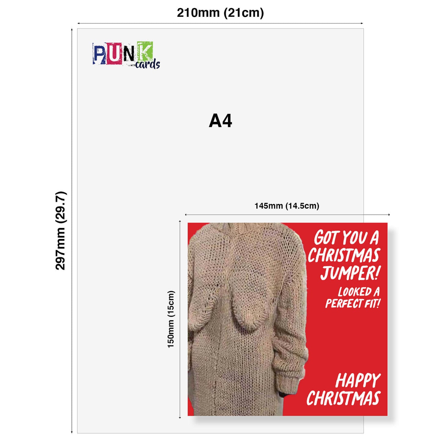 "Got You a Christmas Jumper – Looked a Perfect Fit!" Knitted Boob Jumper Card