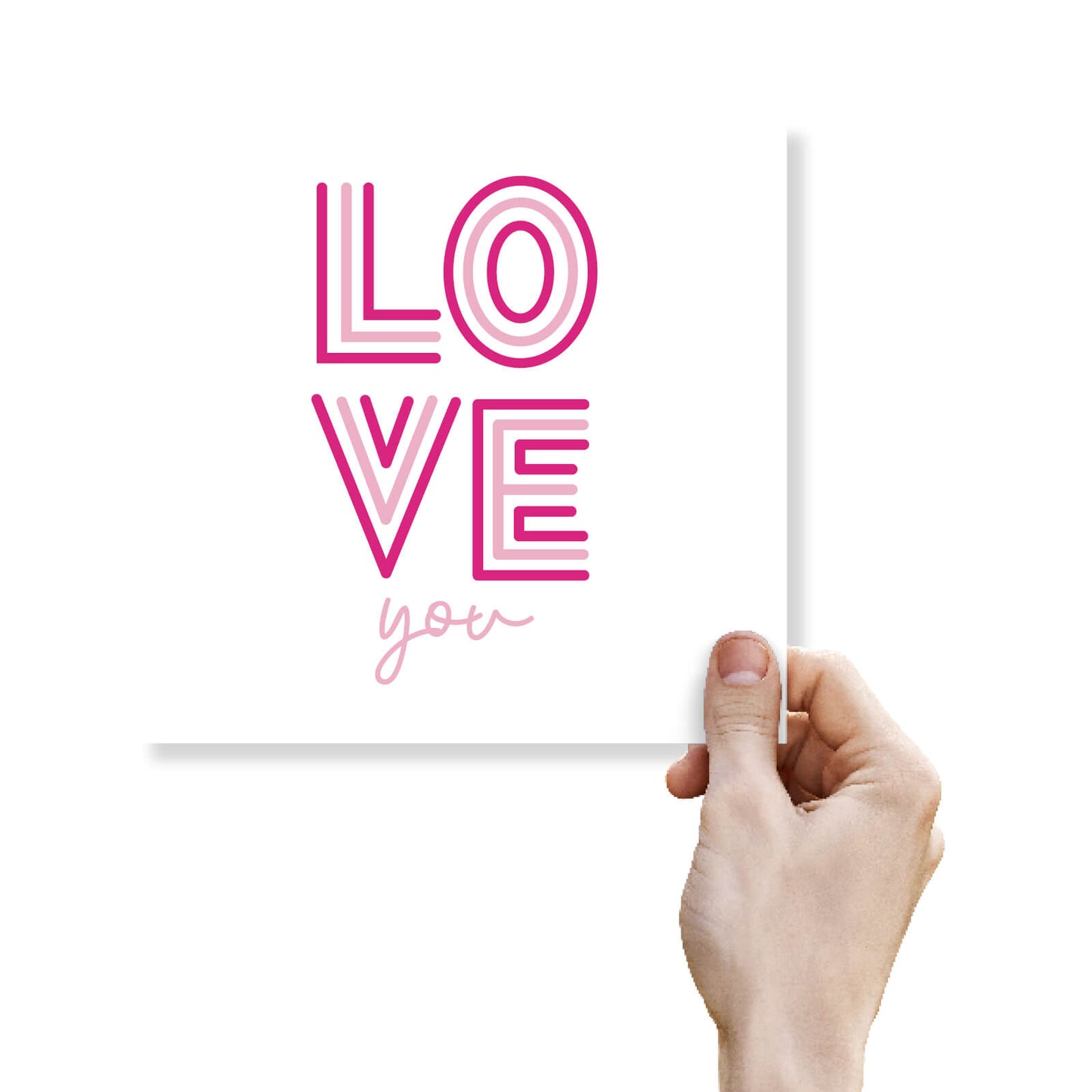 Love You (Pink & Stylish)