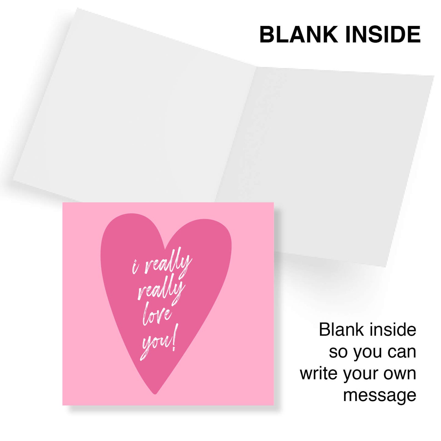 I Really Really Love You – Pink Heart Card