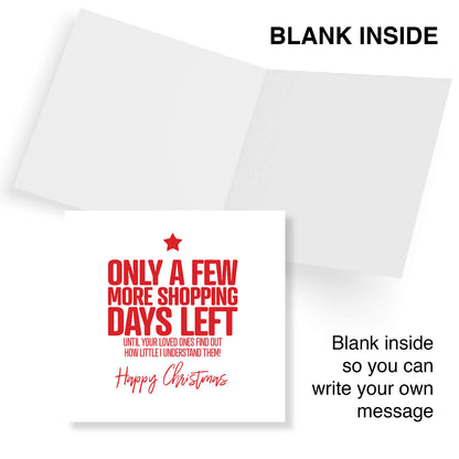Only a Few Shopping Days Left Christmas Card