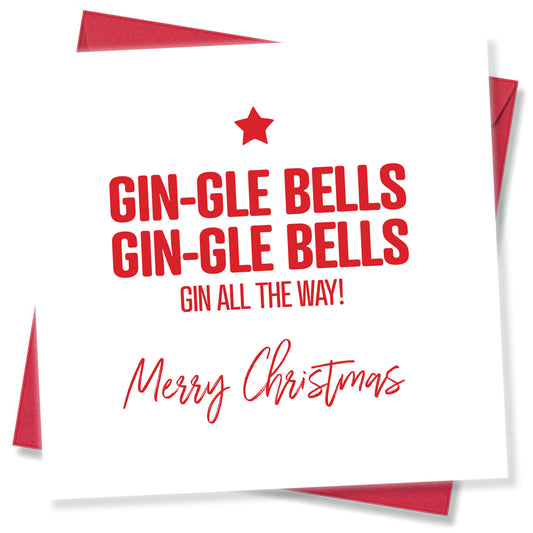 Gin-gle Bells Christmas Card