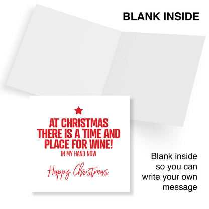 "Time and Place for Wine – In My Hand Now" Christmas Card