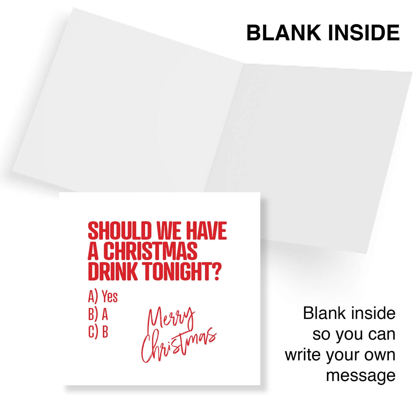 "Should We Have a Christmas Drink?" Card