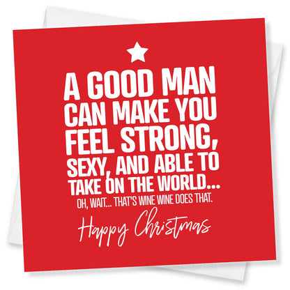 "A Good Man vs Wine" Christmas Card