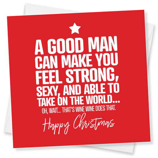 "A Good Man vs Wine" Christmas Card