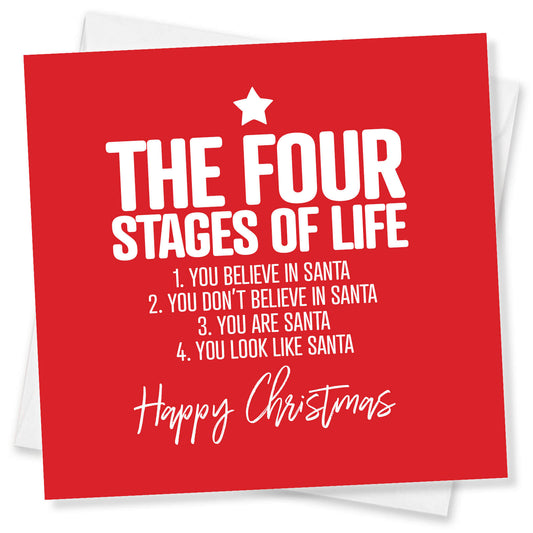 The Four Stages of Life – Santa Christmas Card