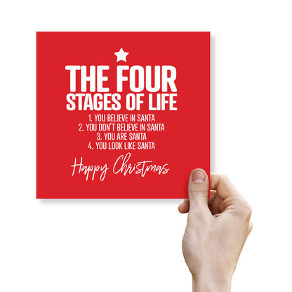 The Four Stages of Life – Santa Christmas Card
