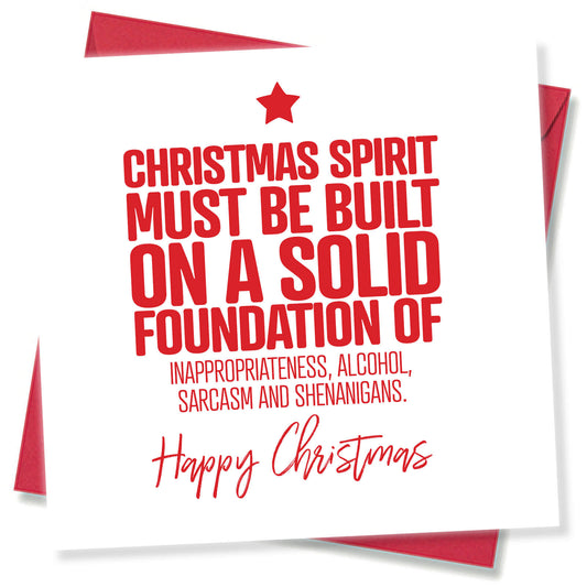 Christmas Spirit Must Be Built on a Solid Foundation...