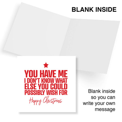 "You Have Me – What Else Could You Wish For?" Christmas Card