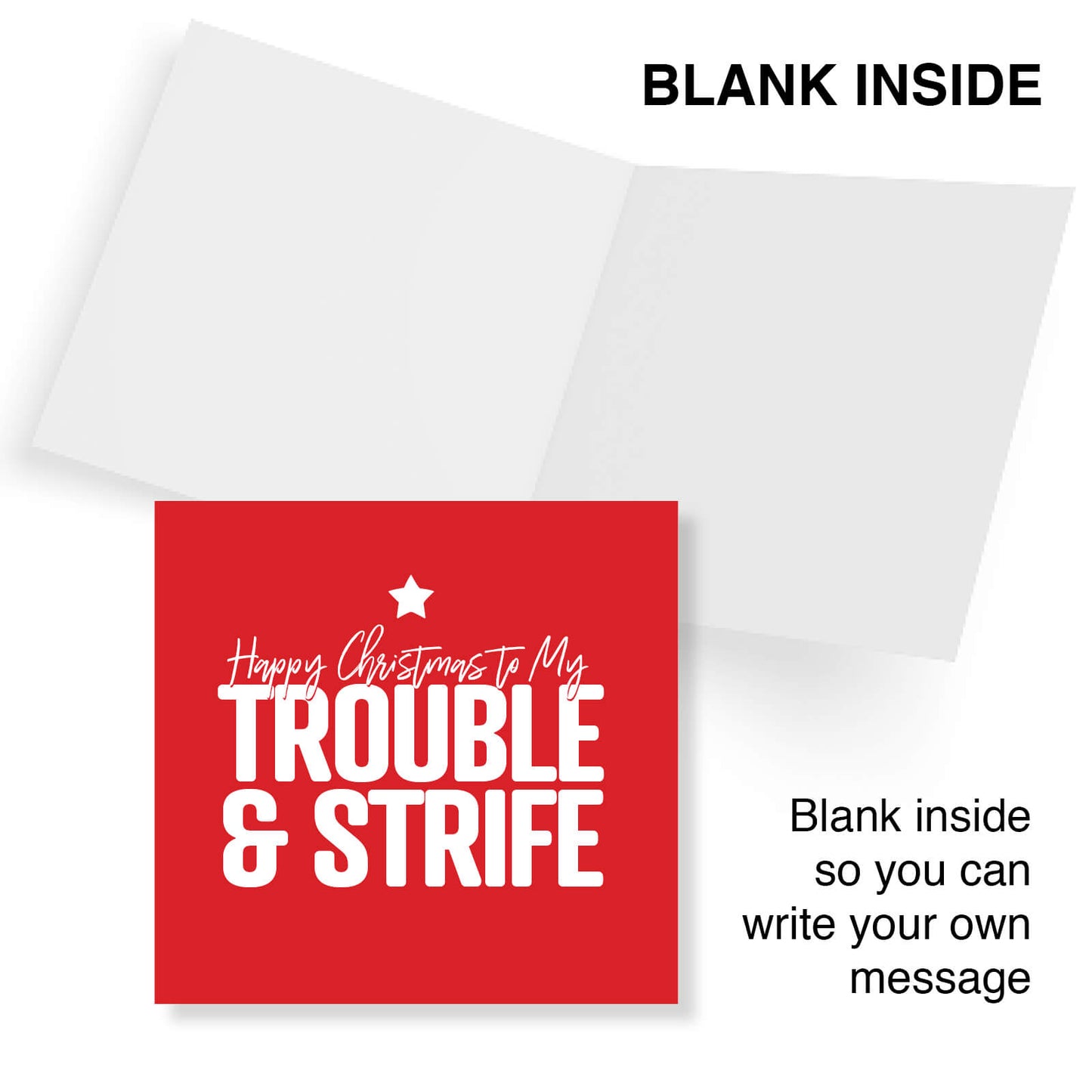 "To My Trouble & Strife" Christmas Card