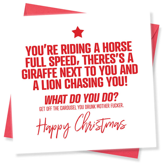 Carousel Chaos Christmas Card