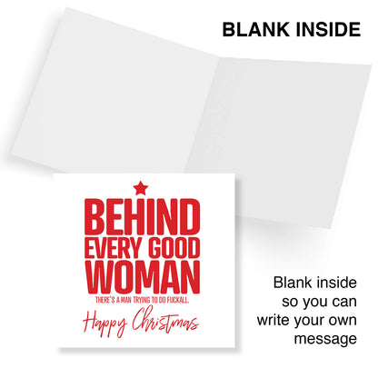 Behind Every Good Woman Christmas Card