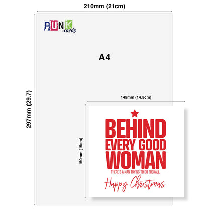 Behind Every Good Woman Christmas Card