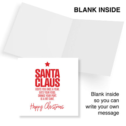 He comes once a year, Christmas Card
