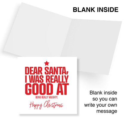 Dear Santa, I Was Really Good At Being Naughty