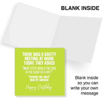 There Was A Safety Meeting At Work Today. They Asked