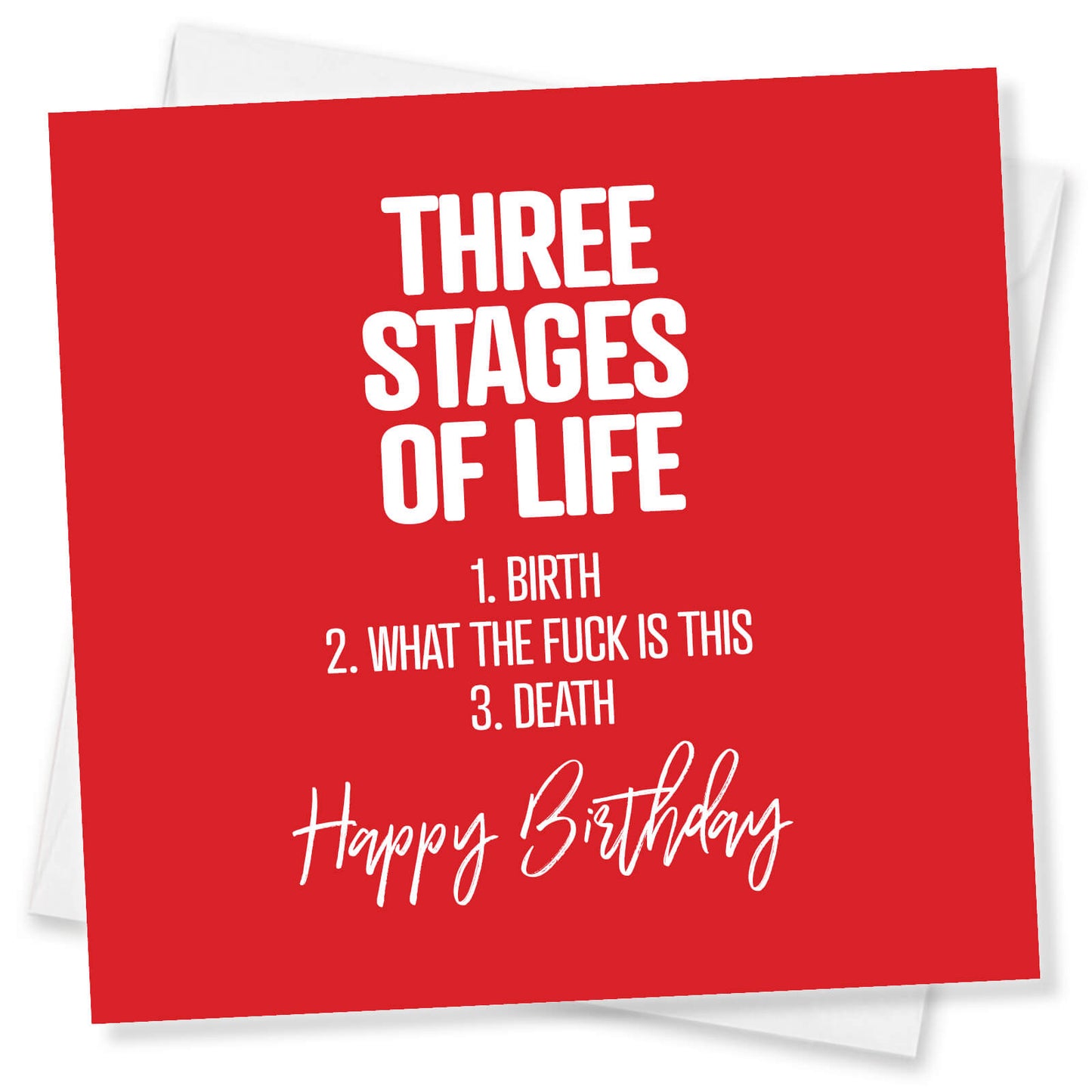 Three Stages Of Life 1. Birth 2. What The Fuck Is This 3. Death Happy Birthday