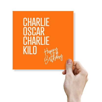 CHARLIE, OSCAR, CHARLIE, KILO