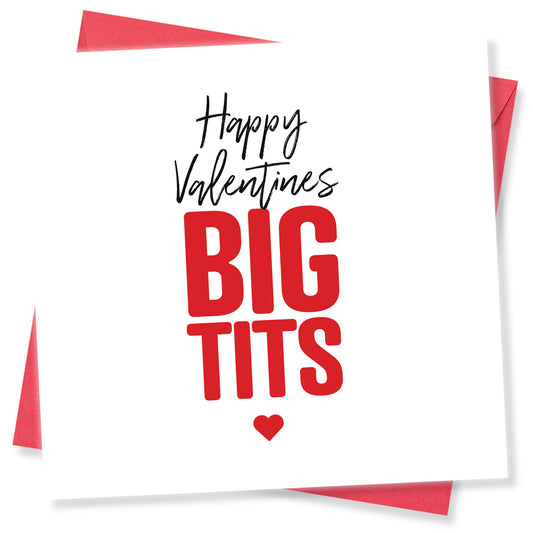 Happy Valentines Big Tits Card
