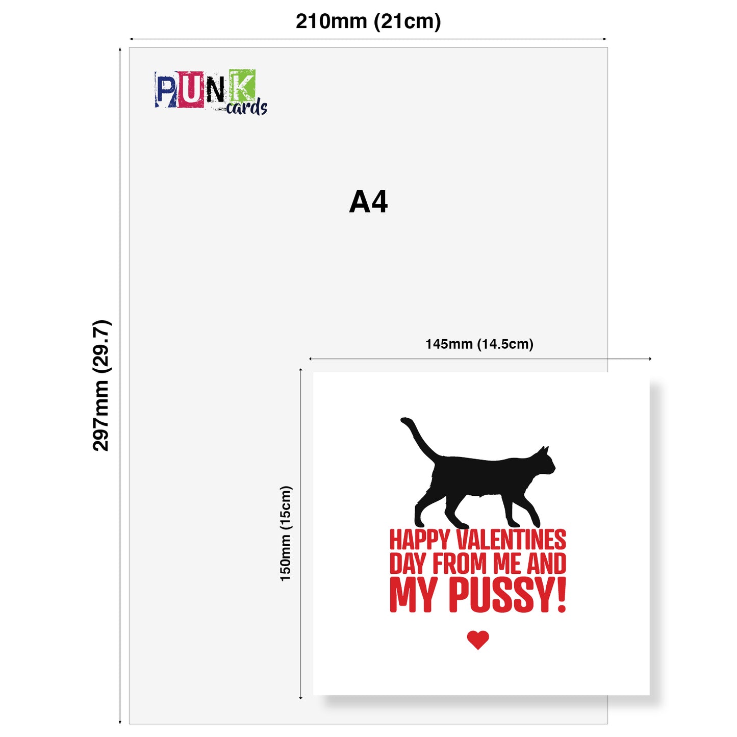 Happy Valentine’s Day From Me and My Pussy Card