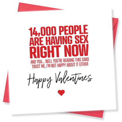 "14,000 People Are Having Sex Right Now (And You're Reading This Card)" Card