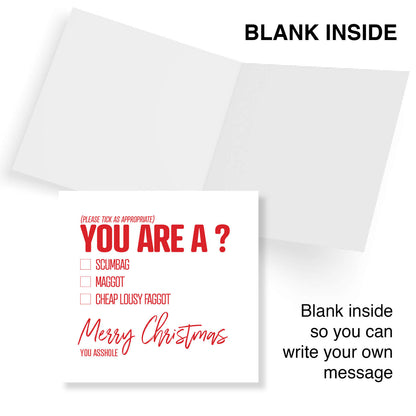 You Are A ? (Tick Box)