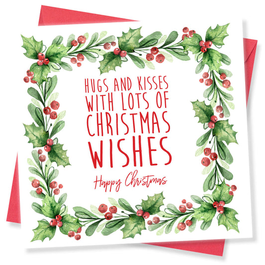 Hugs and Kisses with Lots of Christmas Wishes