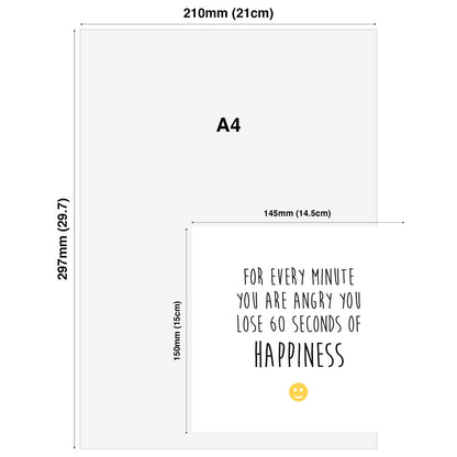 For Every Minute You Are Angry You Lose 60 Seconds Of Happiness