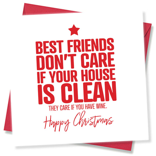 Best Friends & Wine – Funny Christmas Card for BFFs