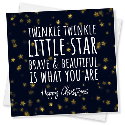 "Twinkle Twinkle Little Star – Brave & Beautiful" - Uplifting Christmas Card