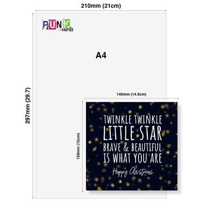 "Twinkle Twinkle Little Star – Brave & Beautiful" - Uplifting Christmas Card