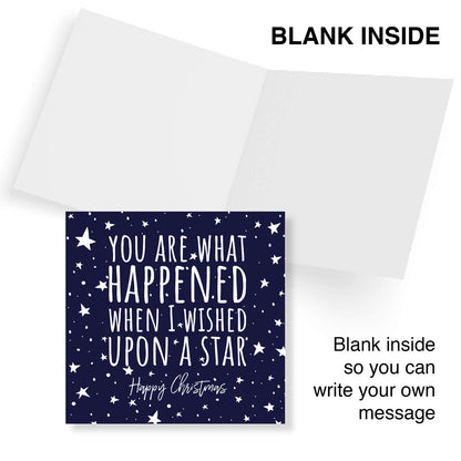 "You Are What Happened When I Wished Upon a Star" - Cute Christmas Card
