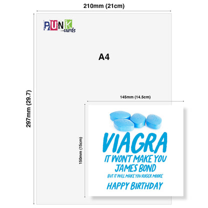 "Viagra – Roger Moore" Card (White background)