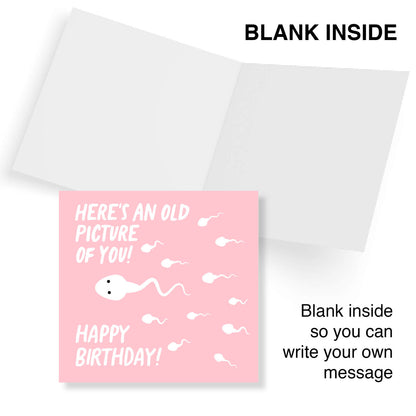 Here’s an Old Picture of You! Sperm Birthday Card